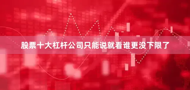 股票十大杠杆公司只能说就看谁更没下限了